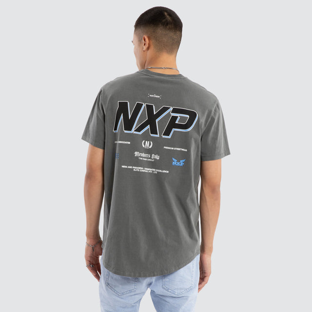All For One Dual Curved Tee Pigment Steel