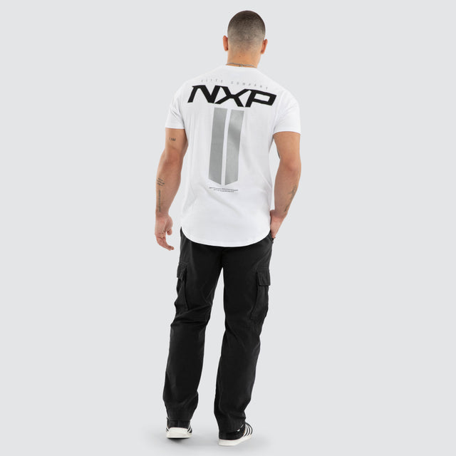 Model wears Crew Dual Curved Tee Optical White T-Shirts White – image 5