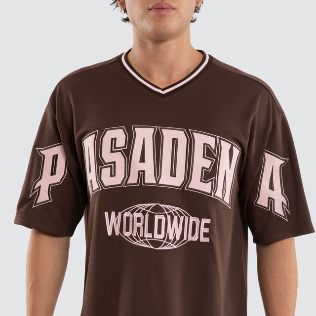 Model wears Forward Football Jersey Brown Jerseys Brown – image 4