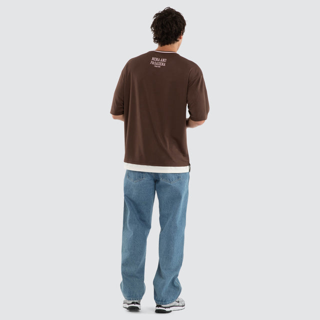 Model wears Forward Football Jersey Brown Jerseys Brown – image 2