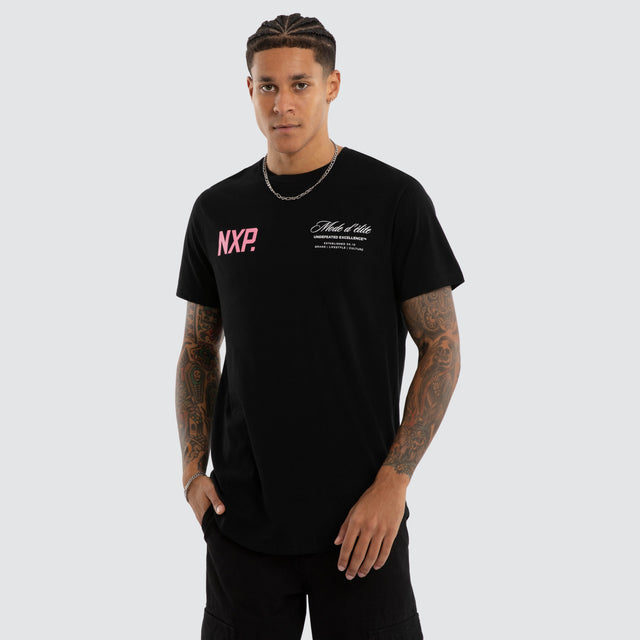 Riot Dual Curved Tee Jet Black