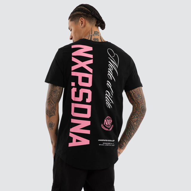 Riot Dual Curved Tee Jet Black