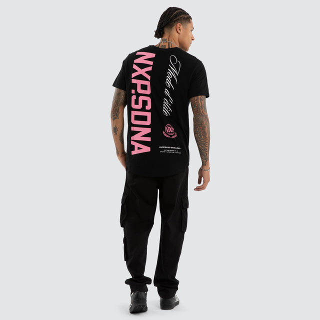 Riot Dual Curved Tee Jet Black