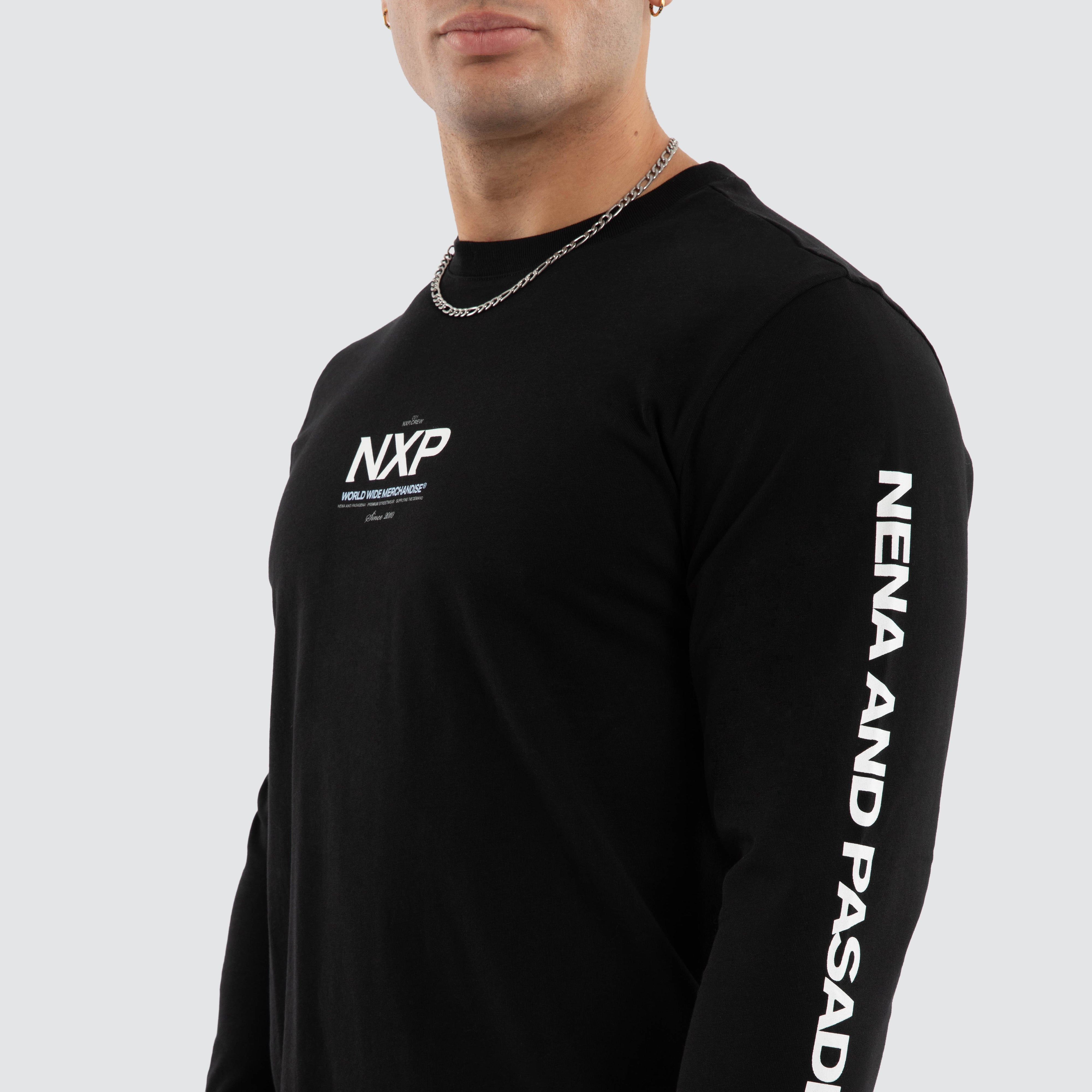 NXP Peak Dual Curved Longsleeve Tee in Black | Neverland Store