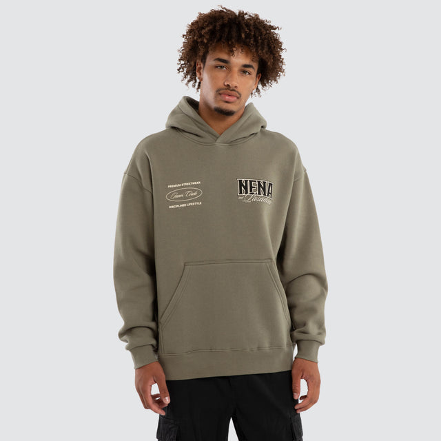 Titan Relaxed Fit Hoodie Khaki