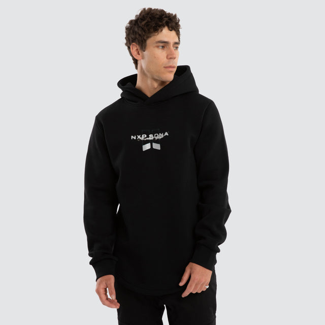 Zerkonia Dual Curved Hoodie Jet Black