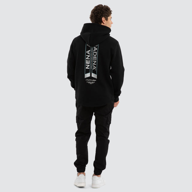 Zerkonia Dual Curved Hoodie Jet Black