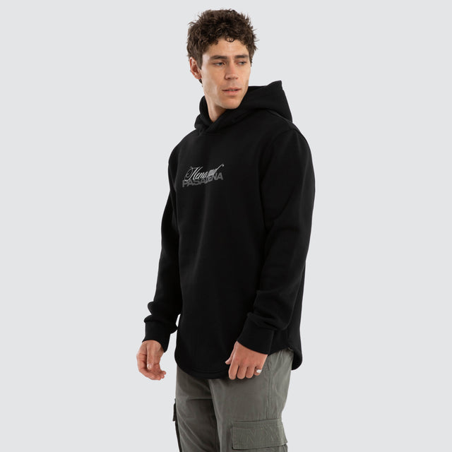 Umbran Dual Curved Hoodie Jet Black