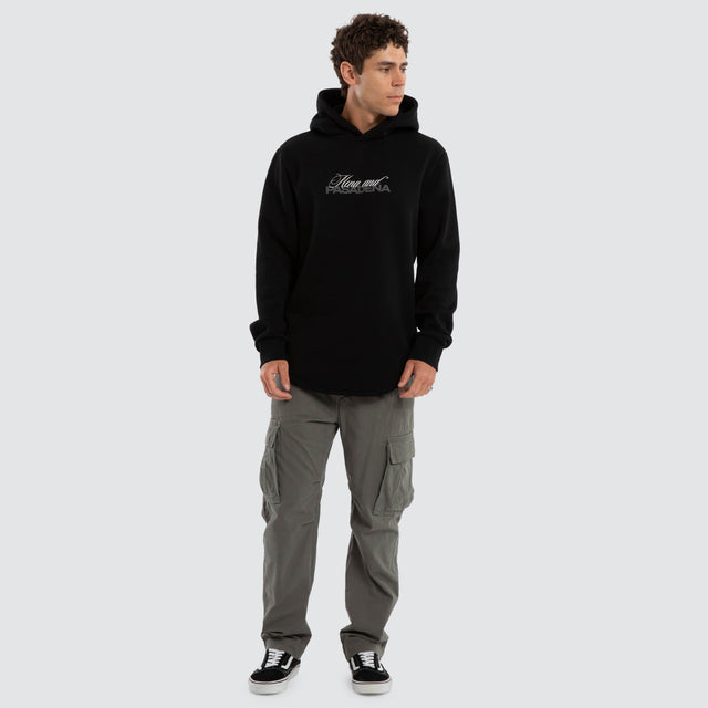 Umbran Dual Curved Hoodie Jet Black