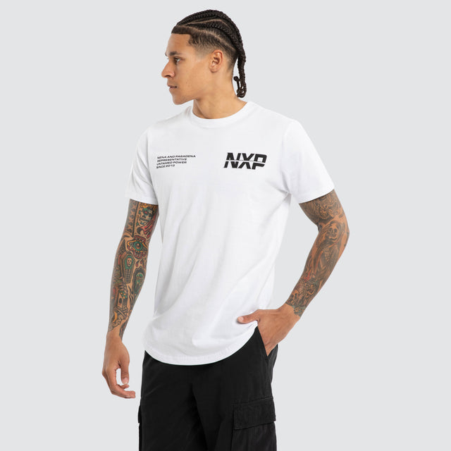 Caligo Dual Curved Tee Optical White