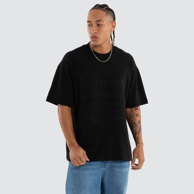 Draekon Loopback Raptor Tee Anthracite Black