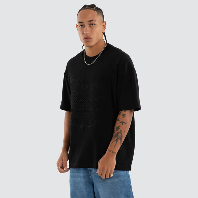 Draekon Loopback Raptor Tee Anthracite Black