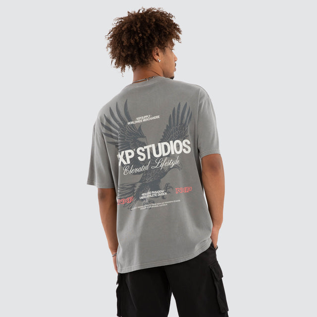 Moros Box Fit Tee Pigment Frost Grey