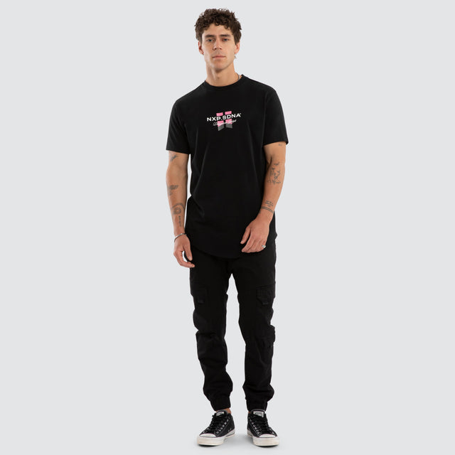 Lysis Dual Curved Tee Jet Black