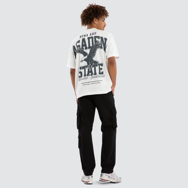 Model wears Semillon Raptor Tee Natural White T-Shirts White – image 5