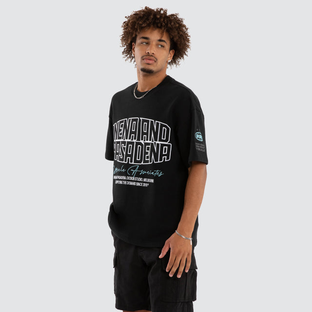 Ashlon Loopback Raptor Tee Anthracite Black