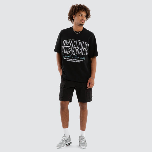 Ashlon Loopback Raptor Tee Anthracite Black