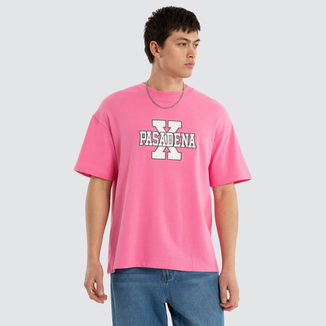 Model wears Elysara Loopback Raptor Tee Sachet Pink T-Shirts Pink – image 4