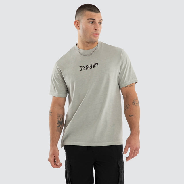 Model wears NXP Ebon Classic Tee Pigment Grey T-Shirts in Grey - Image 2