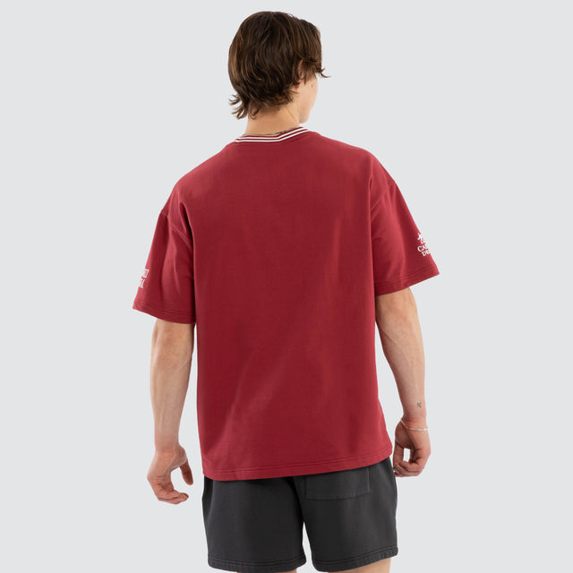 Carlton Draught Spirits Loopback Raptor Tee Burgundy