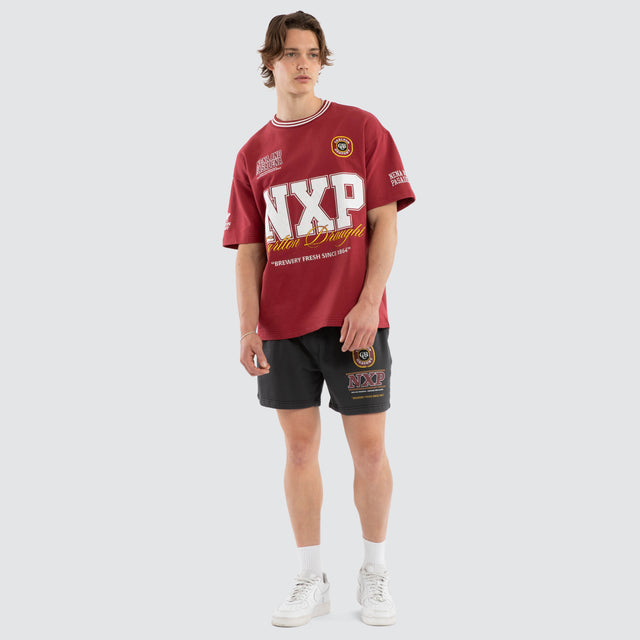 Carlton Draught Spirits Loopback Raptor Tee Burgundy