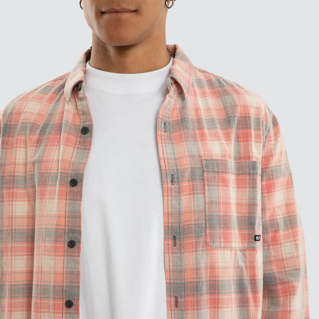 Boundary Long Sleeve Shirt Poppy Red/Oatmeal Check