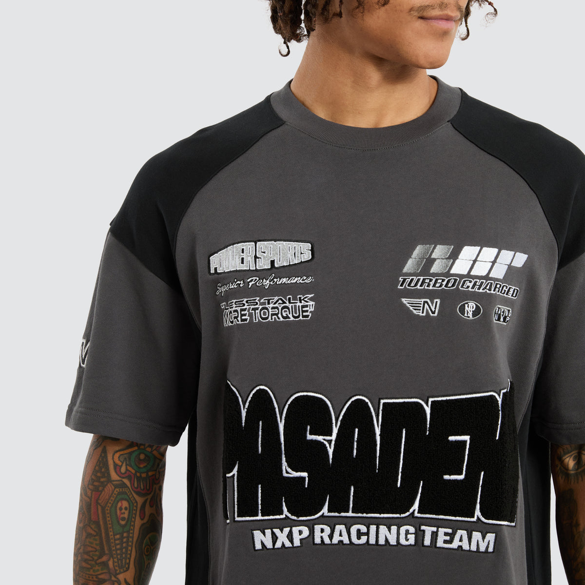 NXP Charged Loopback Raptor Tee in Asphalt/Anthracite | Neverland Store