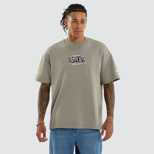 Model wears Miami Loopback Raptor Tee Shadow T-Shirts Grey – image 3