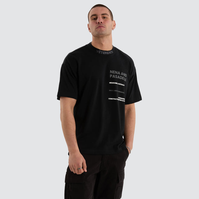 Passage Raptor Tee Anthracite Black