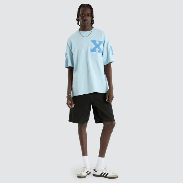 Big X Loopback Raptor Tee Baby Blue