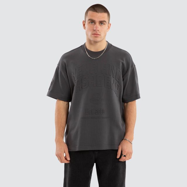 Conquer Loopback Raptor Tee Asphalt