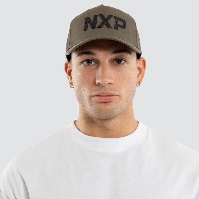 Model wears Axis Cap Khaki Caps Green – image 2