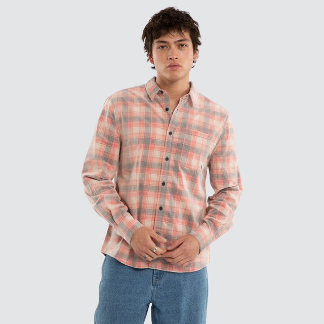 Frontier Long Sleeve Shirt Poppy Red/Oatmeal Check