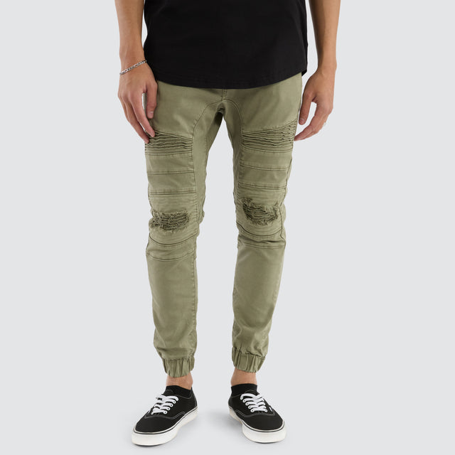 Viper Denim Jogger Khaki