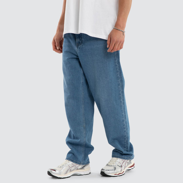 Drive Athletic Baggy Jean Washed Mid Blue