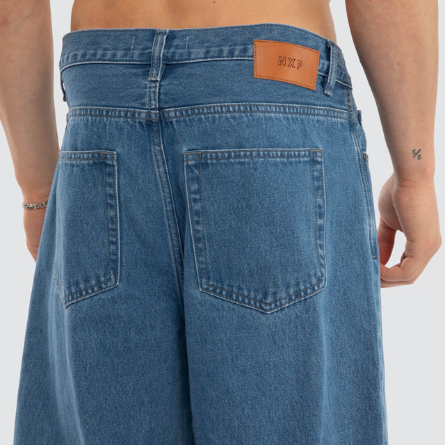 Drive Athletic Baggy Jean Washed Mid Blue