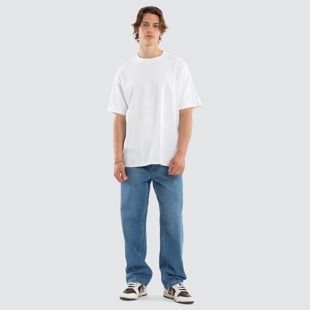 Drive Athletic Baggy Jean Washed Mid Blue