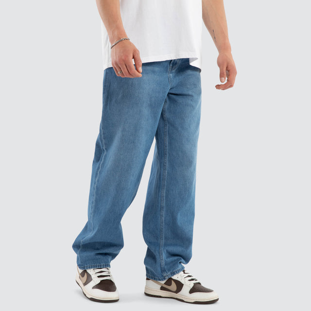 Drive Athletic Baggy Jean Washed Mid Blue