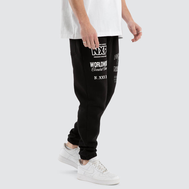 Forge Gym Trackpant Jet Black