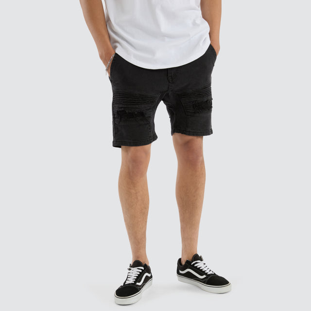 Viper Denim Short Black