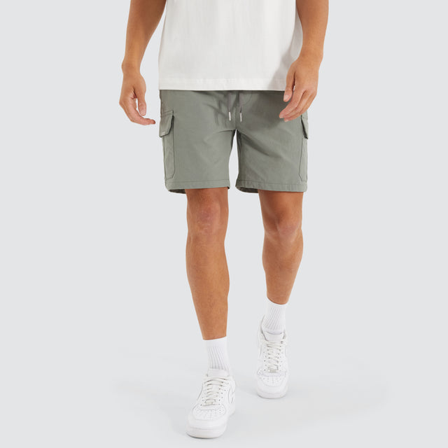 S150 Slim Stretch Cargo Short Slate Grey