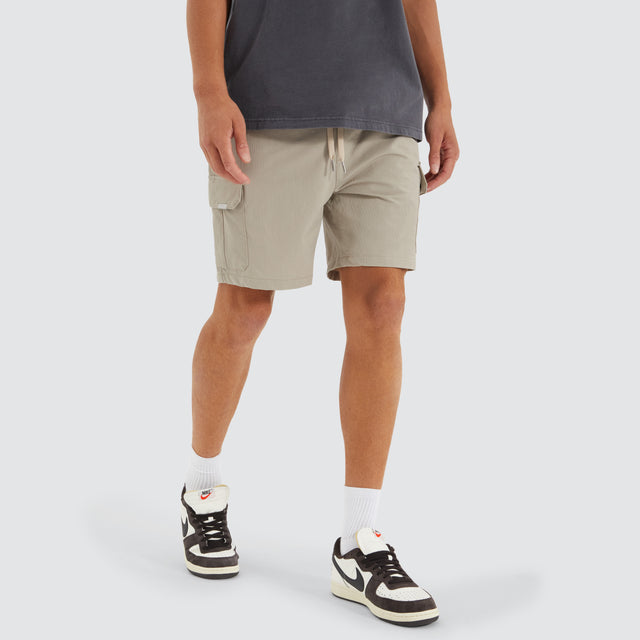 S150 Slim Stretch Cargo Short Stone