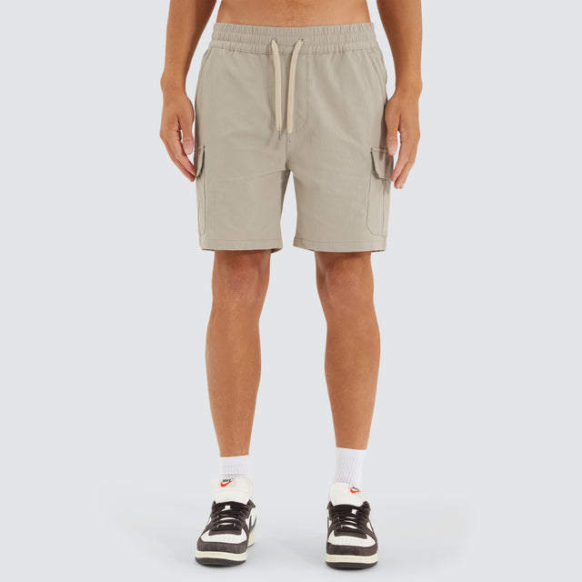 S150 Slim Stretch Cargo Short Stone