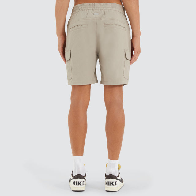 S150 Slim Stretch Cargo Short Stone