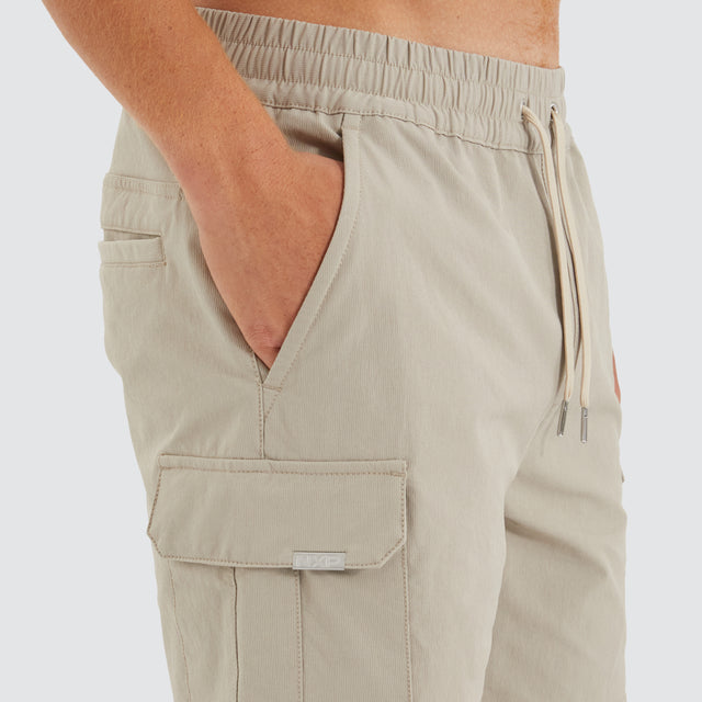 S150 Slim Stretch Cargo Short Stone