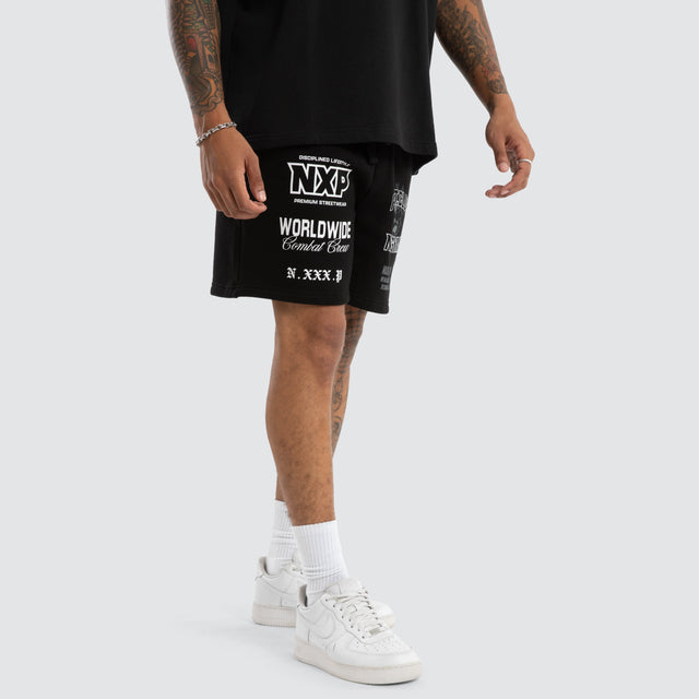Forge Gym Trackshort Jet Black