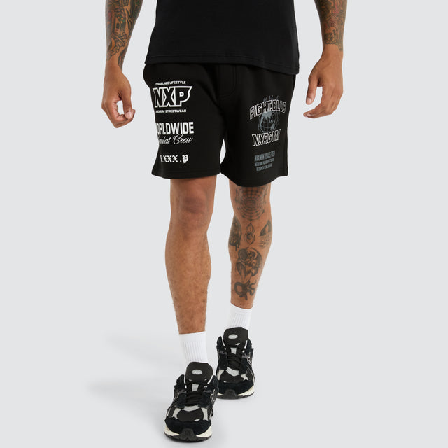 Forge Gym Trackshort Jet Black