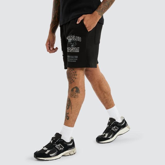 Forge Gym Trackshort Jet Black