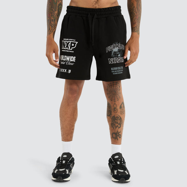 Forge Gym Trackshort Jet Black