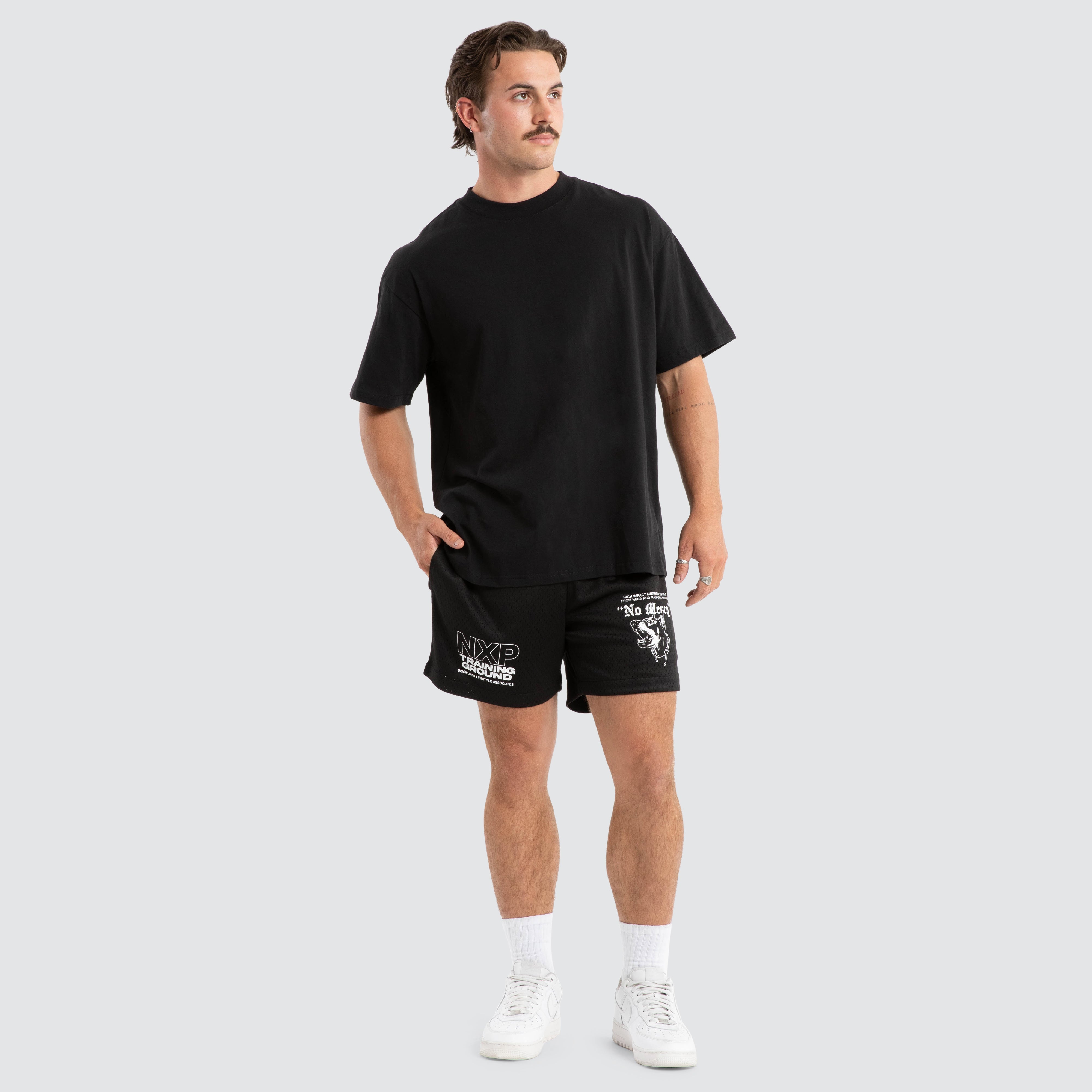 NXP Mercy Trigger Mesh Short in Black | Neverland Store